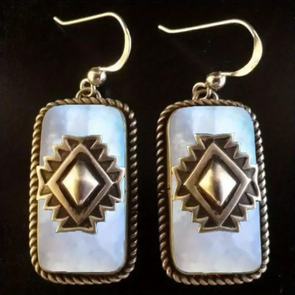 BOHO Southwestern Style Moonstone Earrings